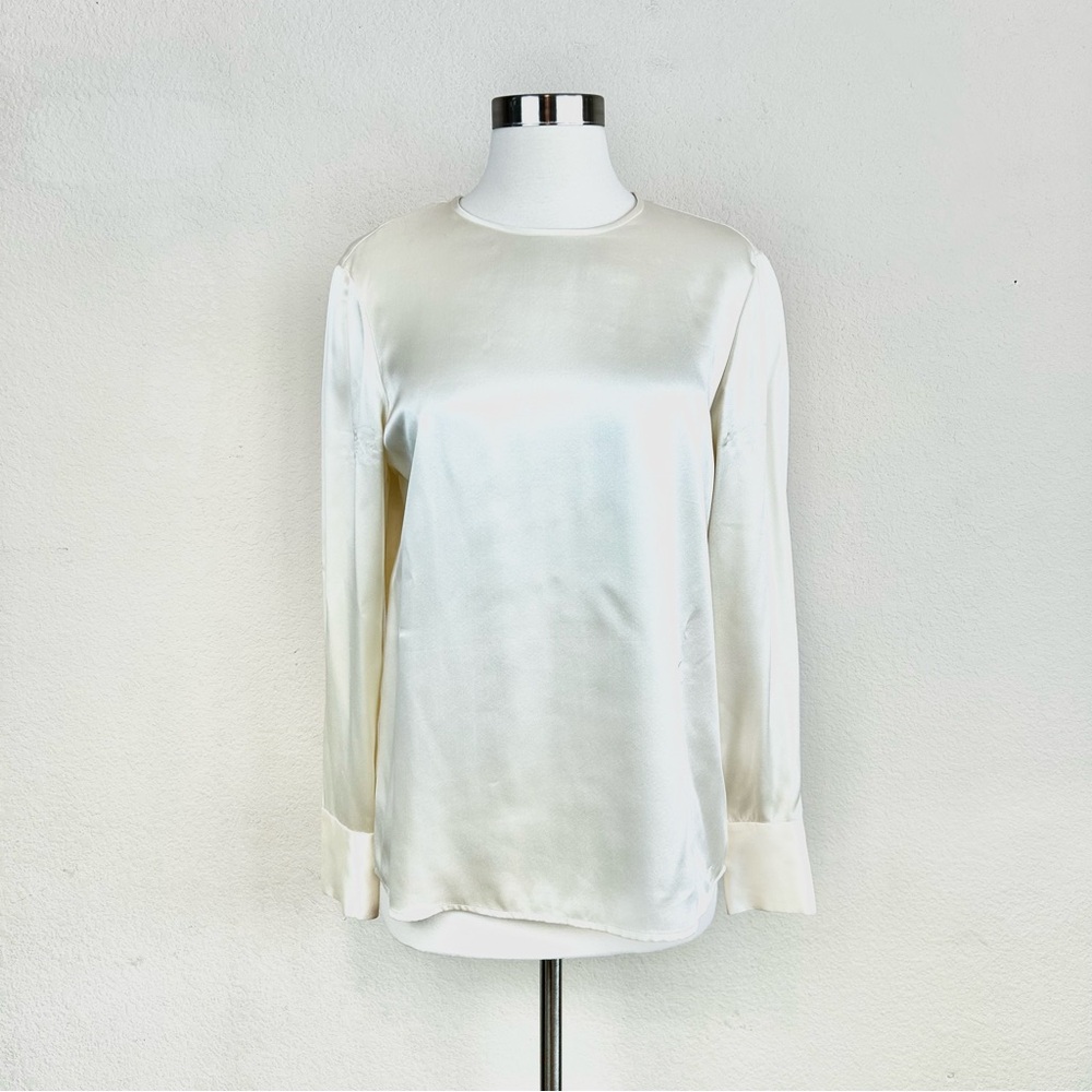 EPISODE Silk Cream Colored Long sleeve Blouse